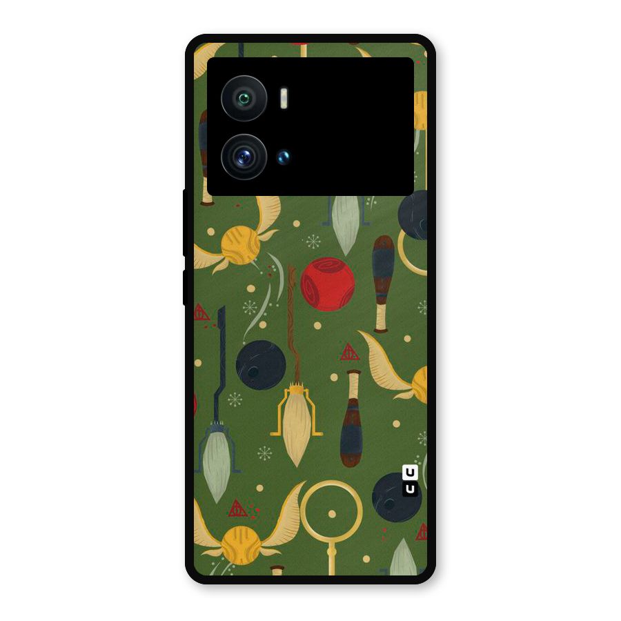 Flying Ball Pattern Metal Back Case for iQOO 9 Pro