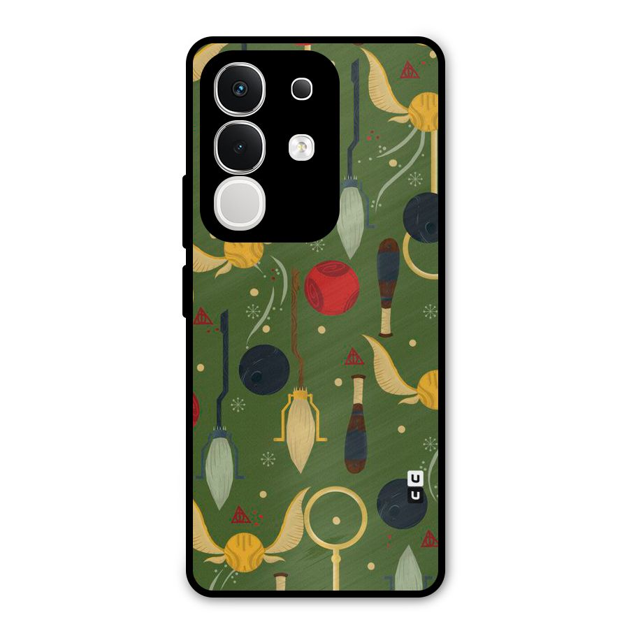Flying Ball Pattern Metal Back Case for iQOO Z10x