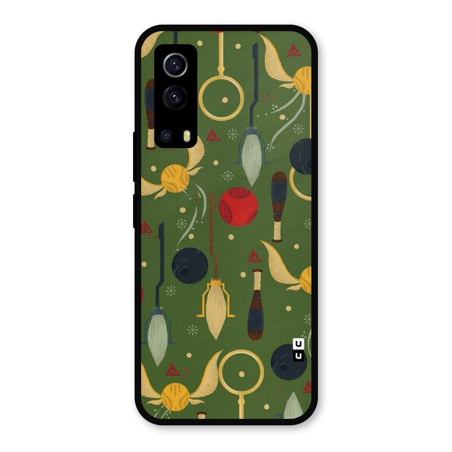 Flying Ball Pattern Metal Back Case for iQOO Z3