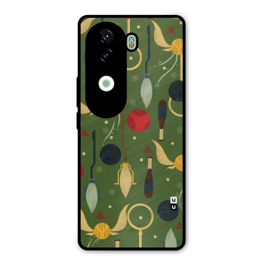 Flying Ball Pattern Metal Back Case for iQOO Z9s