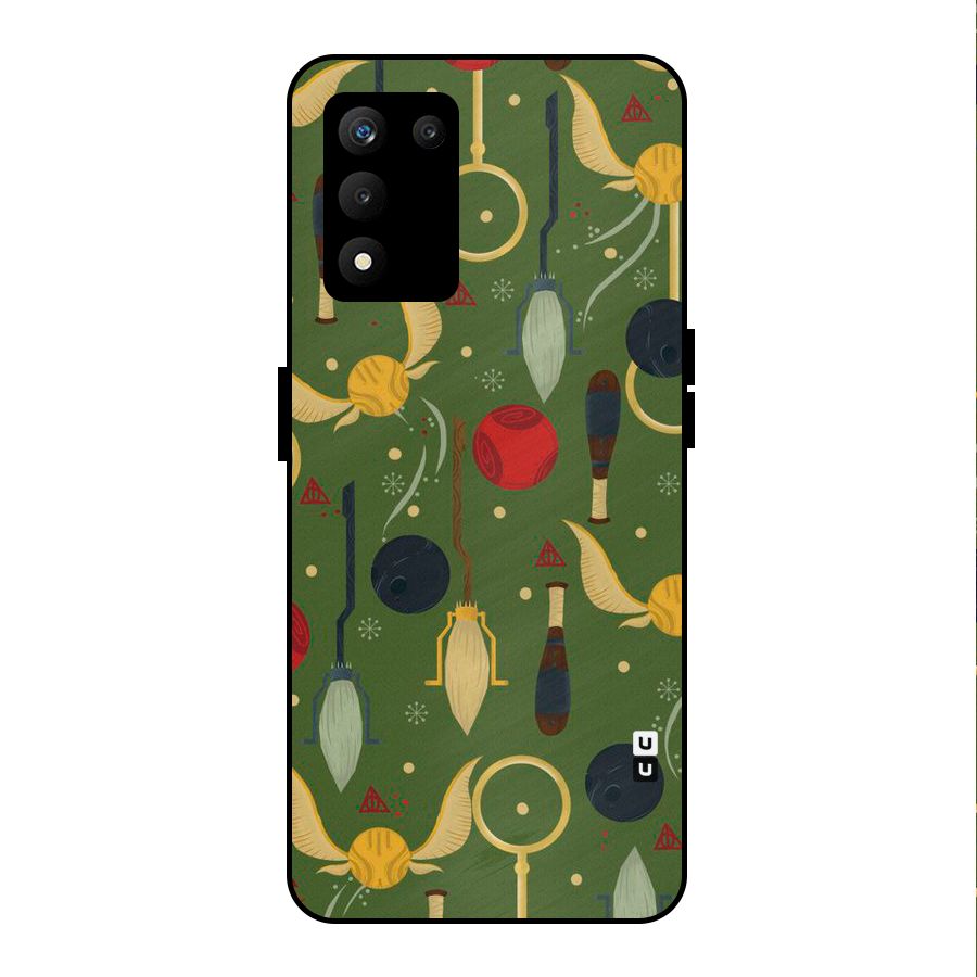 Flying Ball Pattern Metal Back Case for realme 9 5G SE