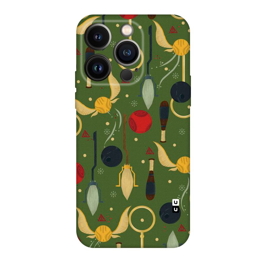 Flying Ball Pattern Original Polycarbonate Back Case for iPhone 14 Pro