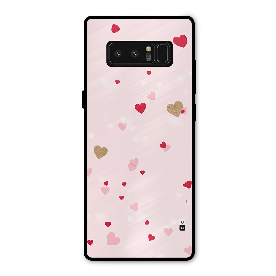 Flying Hearts Metal Back Case for Galaxy Note 8