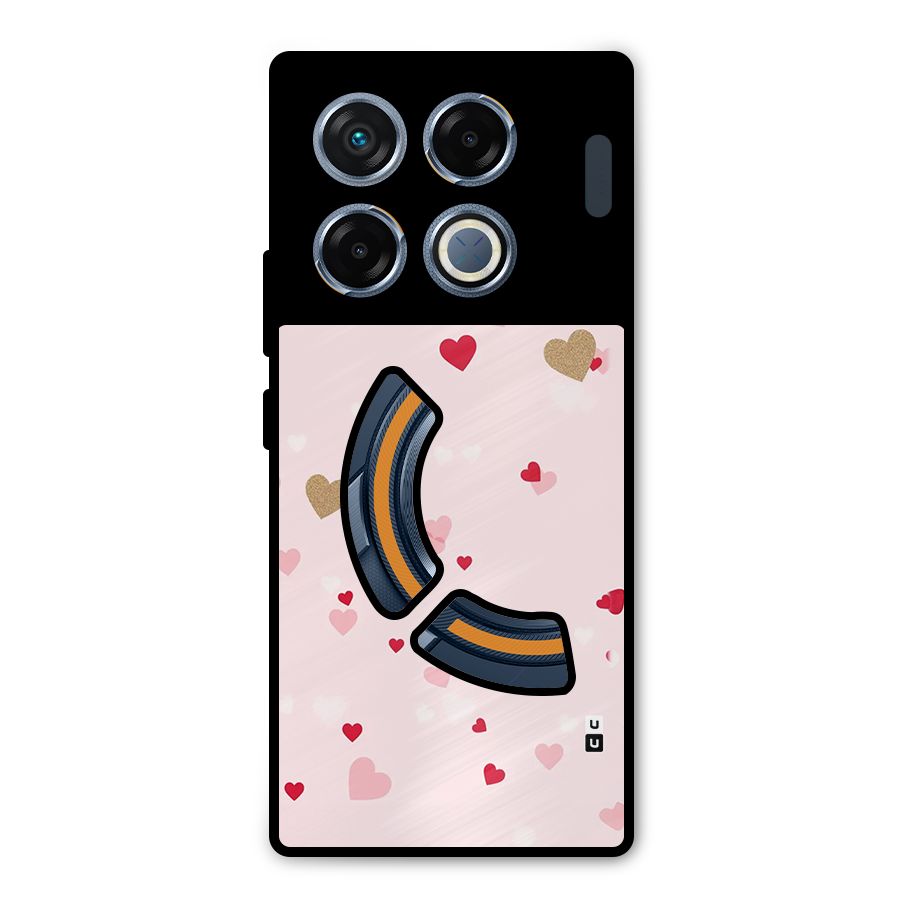 Flying Hearts Metal Back Case for Infinix GT 20 Pro