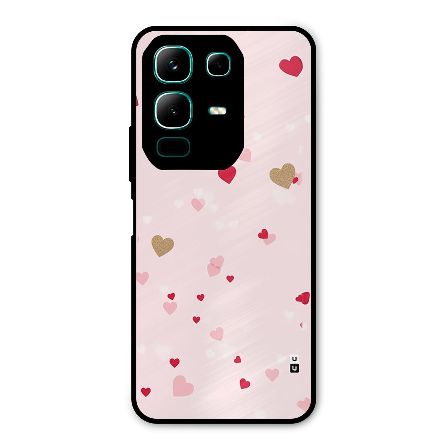 Flying Hearts Metal Back Case for Infinix Note 50x