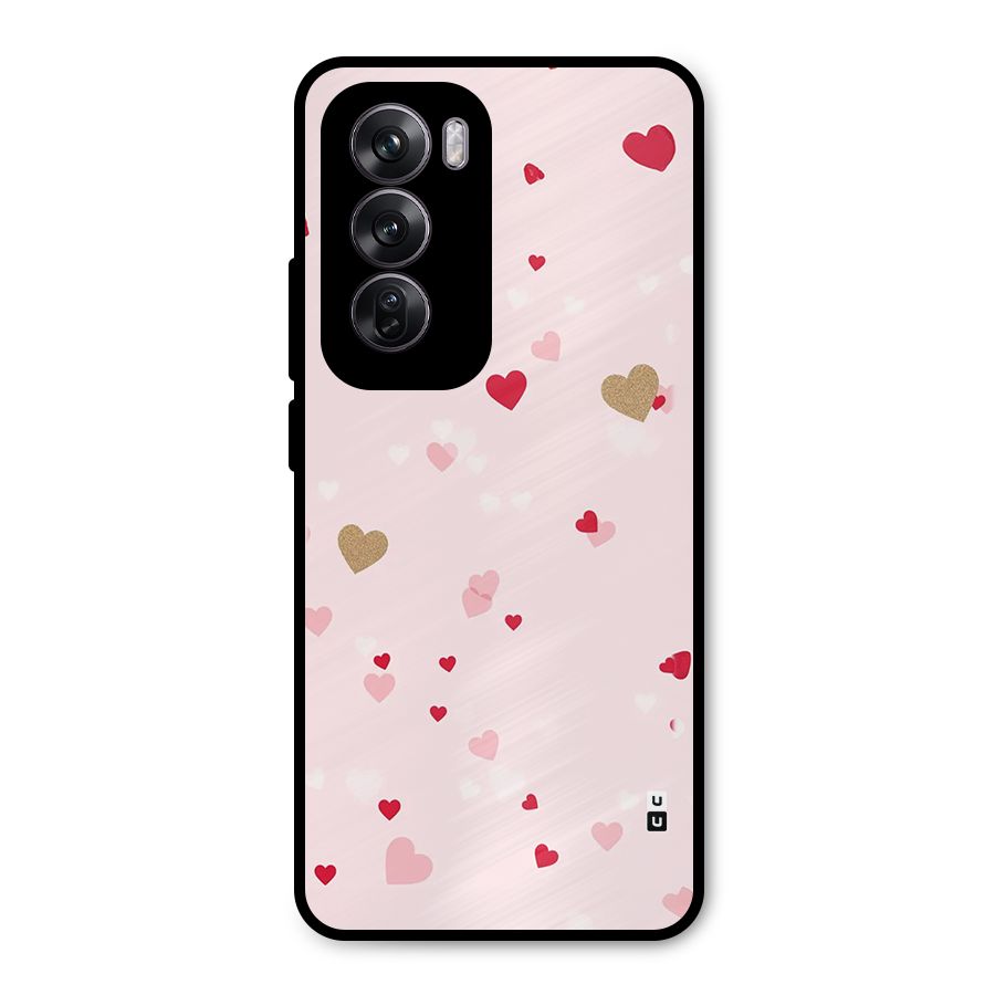 Flying Hearts Metal Back Case for Oppo Reno12 Pro