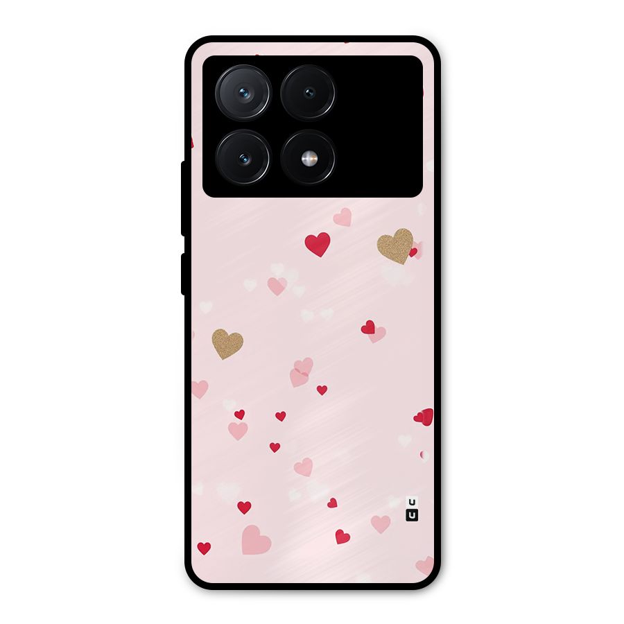 Flying Hearts Metal Back Case for Poco X6 Pro