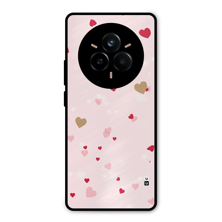 Flying Hearts Metal Back Case for Realme 14 Pro