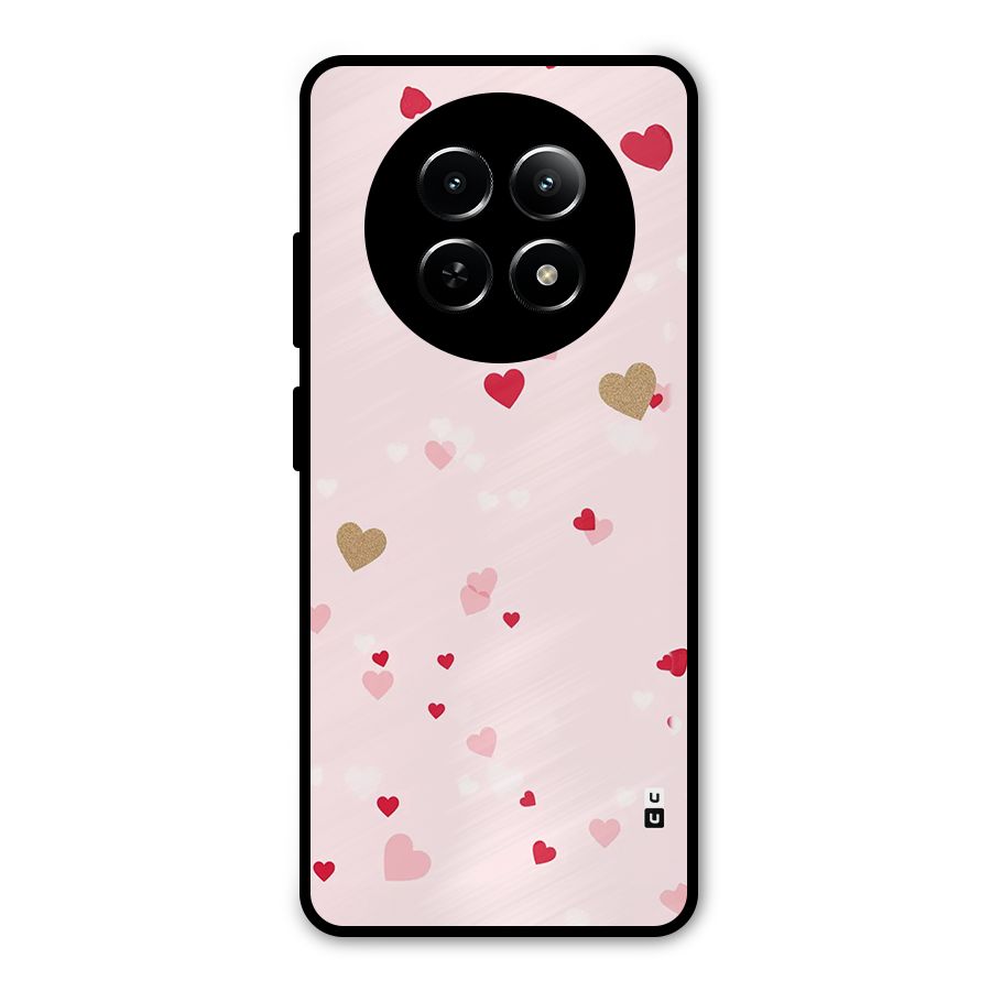 Flying Hearts Metal Back Case for Realme Narzo N65
