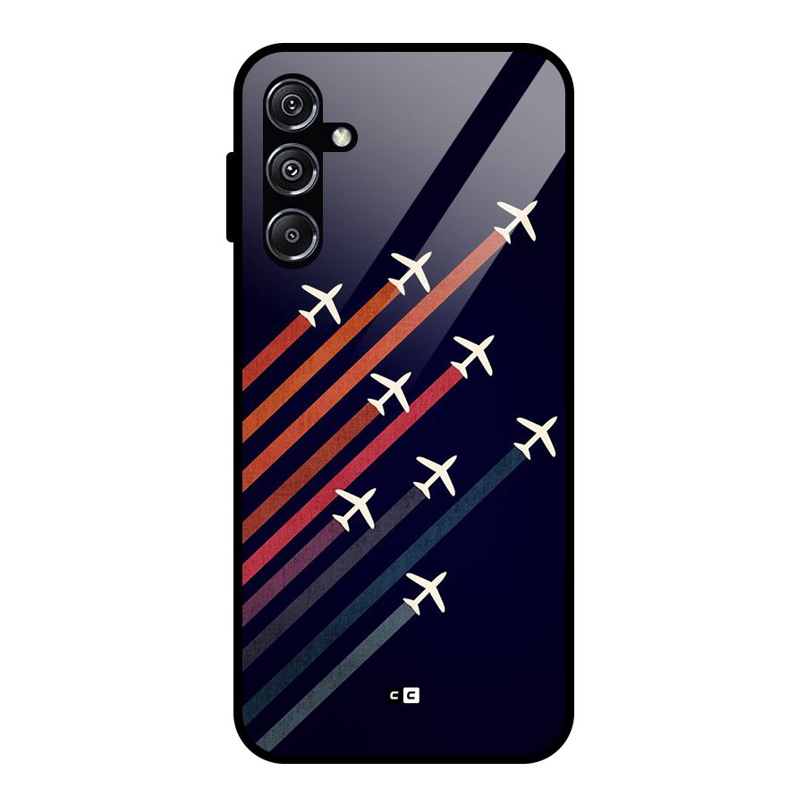 Flying Planes Glass Back Case for Galaxy M34 5G