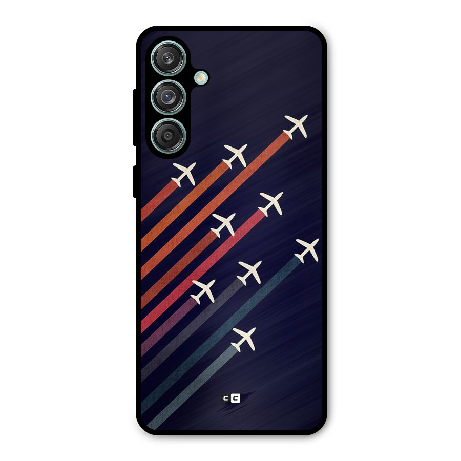 Flying Planes Metal Back Case for Galaxy M55 5G