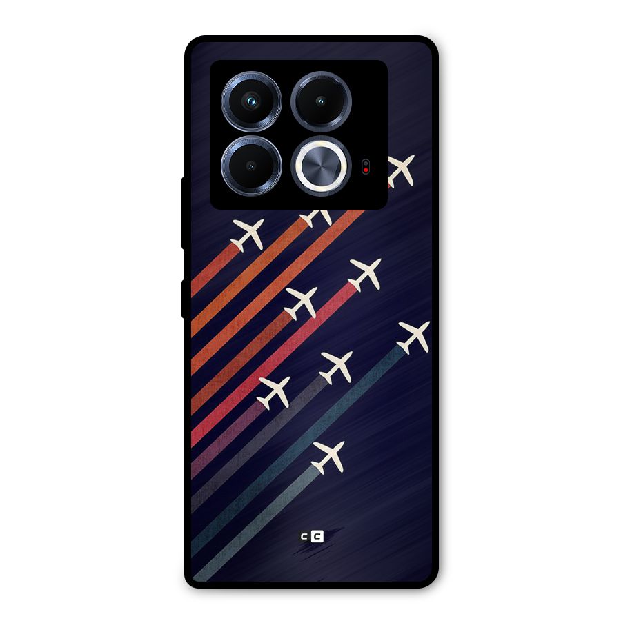 Flying Planes Metal Back Case for Infinix Note 40 5G