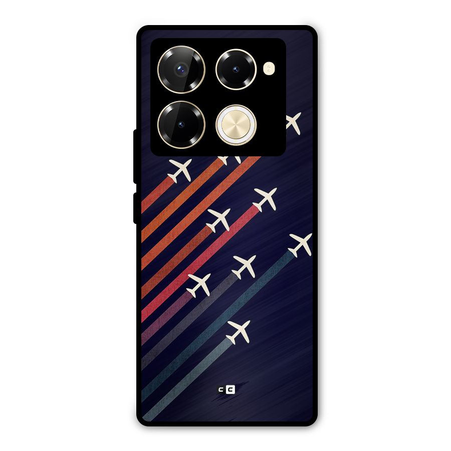 Flying Planes Metal Back Case for Infinix Note 40 Pro Plus