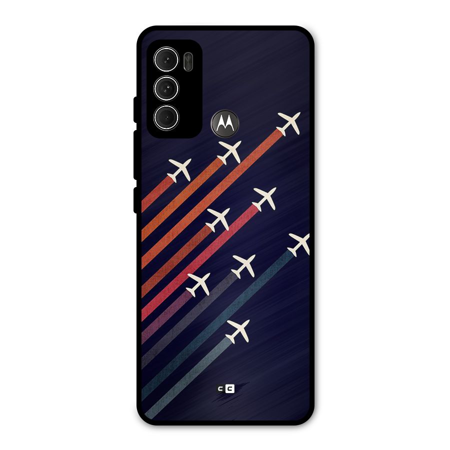Flying Planes Metal Back Case for Moto G60
