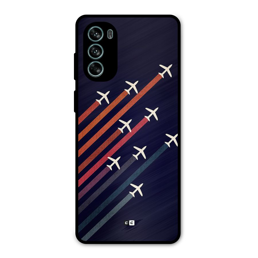 Flying Planes Metal Back Case for Moto G62