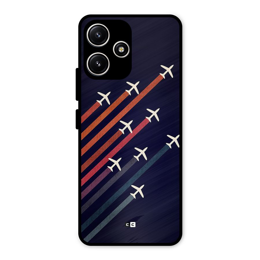 Flying Planes Metal Back Case for Poco M6 Pro