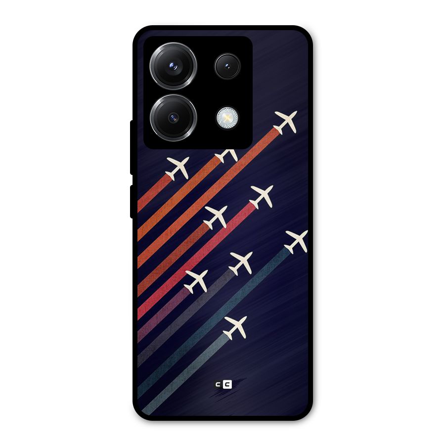 Flying Planes Metal Back Case for Poco X6