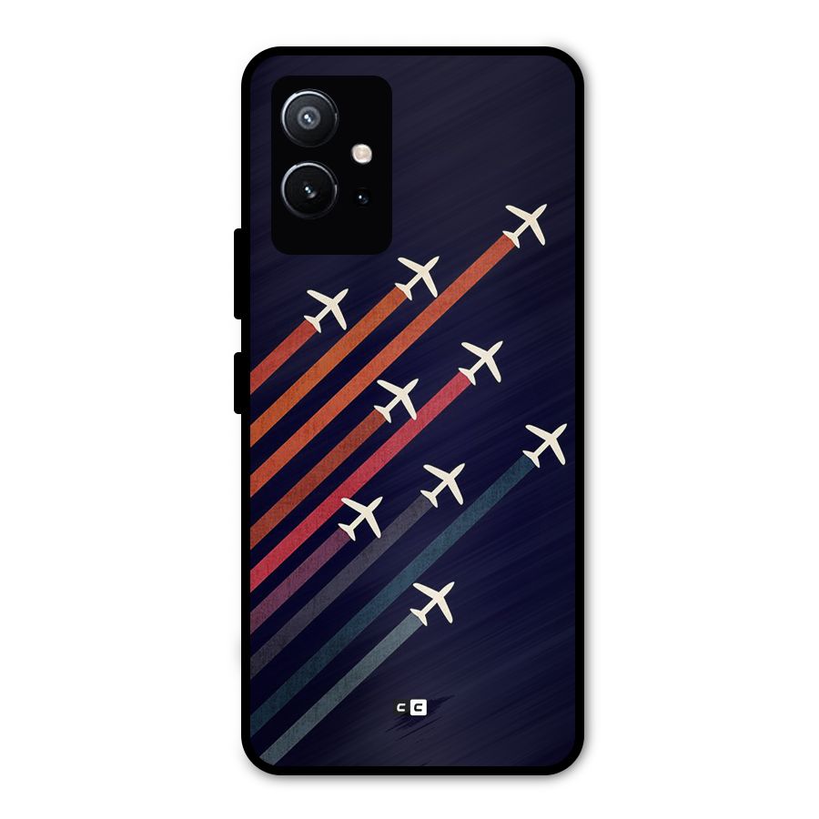 Flying Planes Metal Back Case for Vivo T1 5G