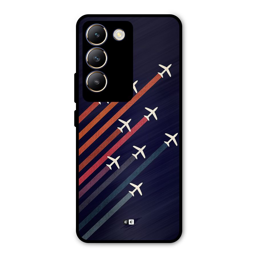 Flying Planes Metal Back Case for Vivo T3 5G