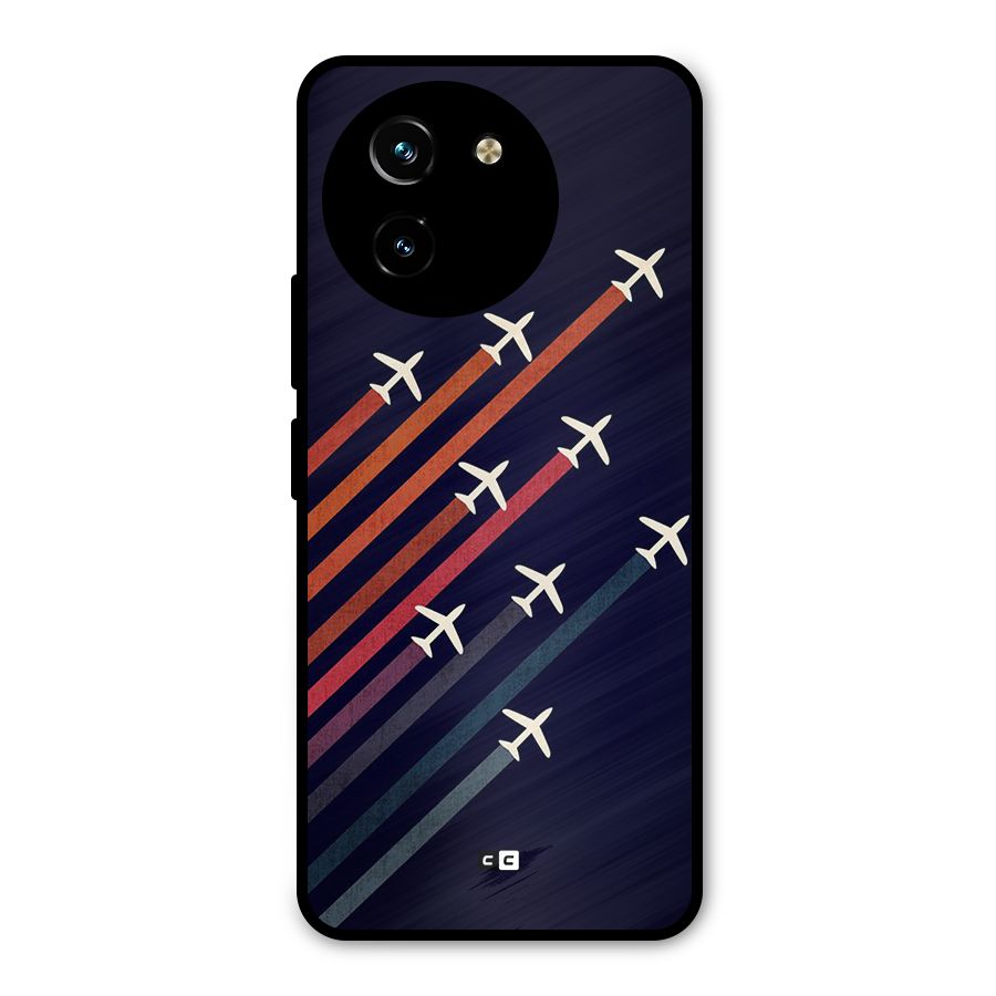 Flying Planes Metal Back Case for Vivo T3x