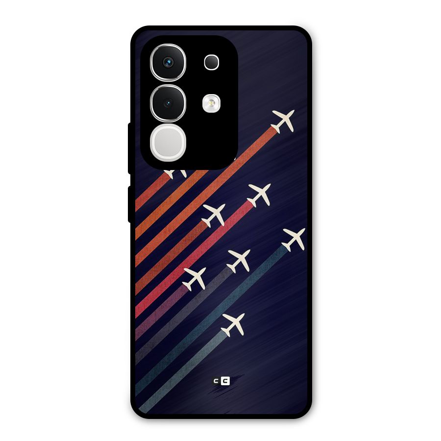 Flying Planes Metal Back Case for Vivo T4x