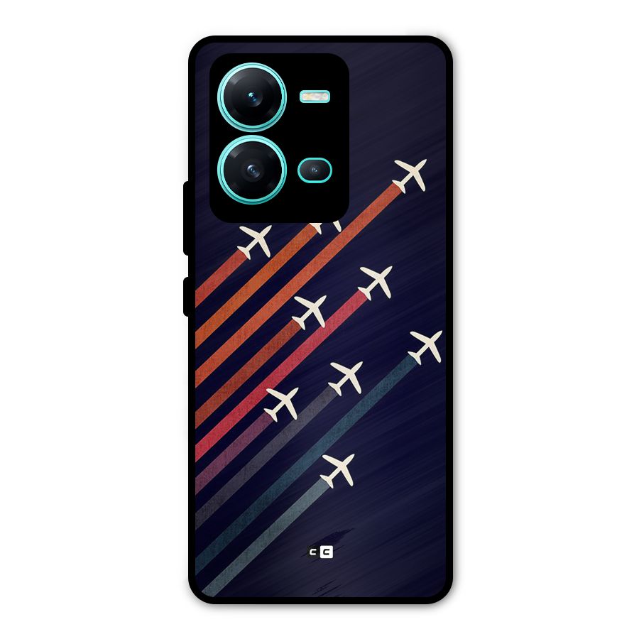 Flying Planes Metal Back Case for Vivo V25