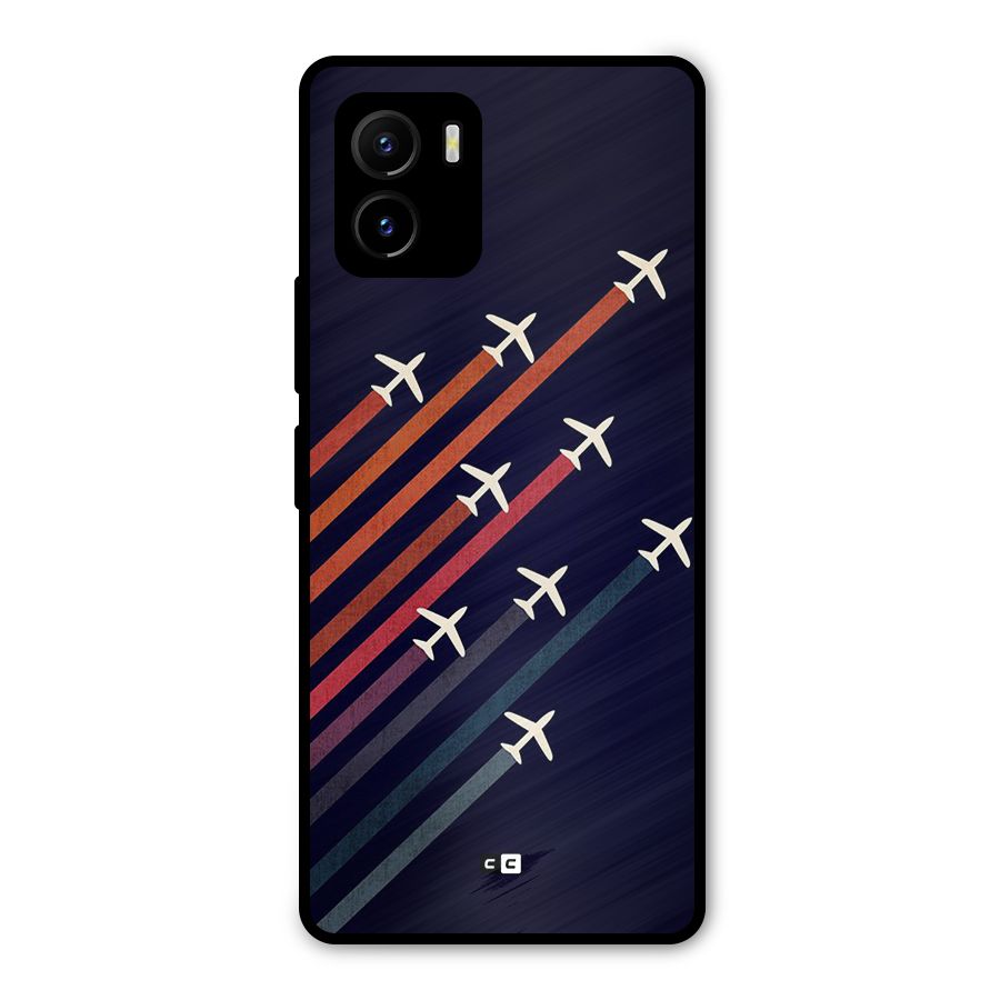 Flying Planes Metal Back Case for Vivo Y15s