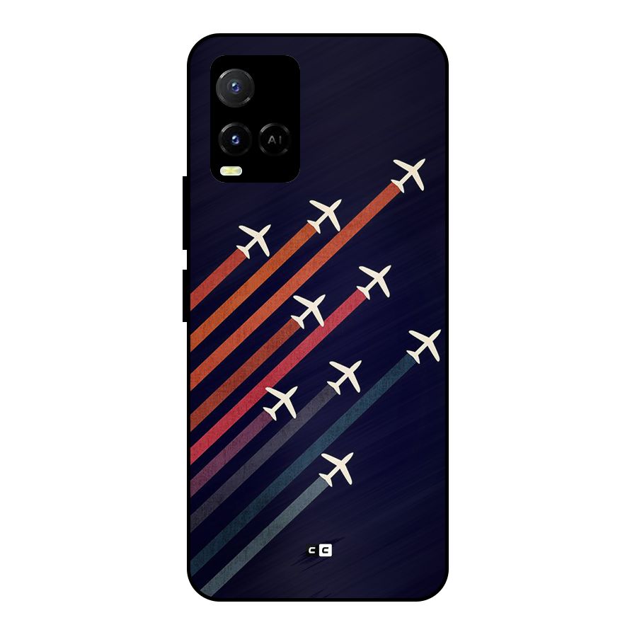 Flying Planes Metal Back Case for Vivo Y21A