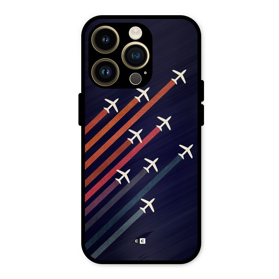 Flying Planes Metal Back Case for iPhone 14 Pro