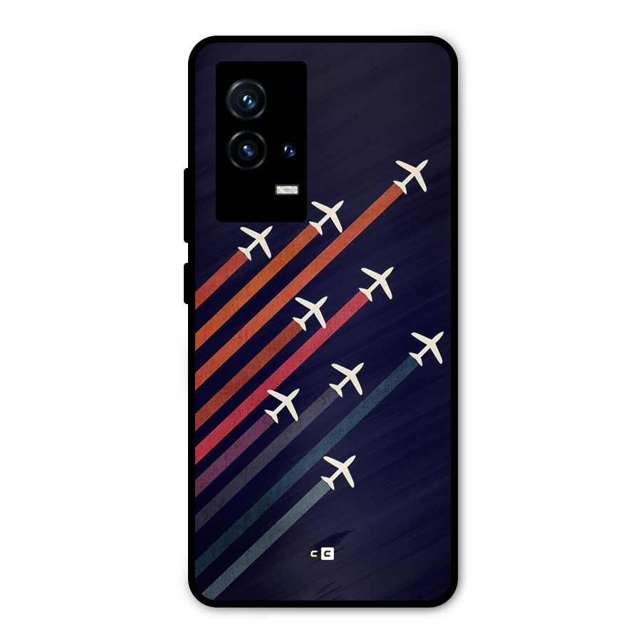 Flying Planes Metal Back Case for iQOO 9 5G