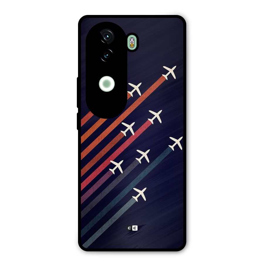 Flying Planes Metal Back Case for iQOO Z9s