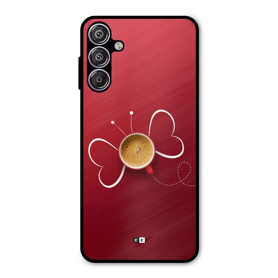 Flying Tea Metal Back Case for Galaxy F15