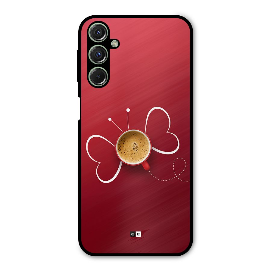 Flying Tea Metal Back Case for Galaxy F34