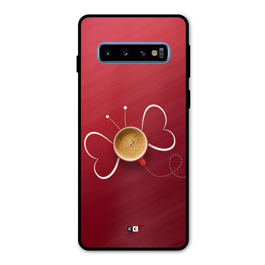 Flying Tea Metal Back Case for Galaxy S10