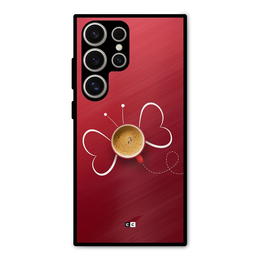 Flying Tea Metal Back Case for Galaxy S24 Ultra
