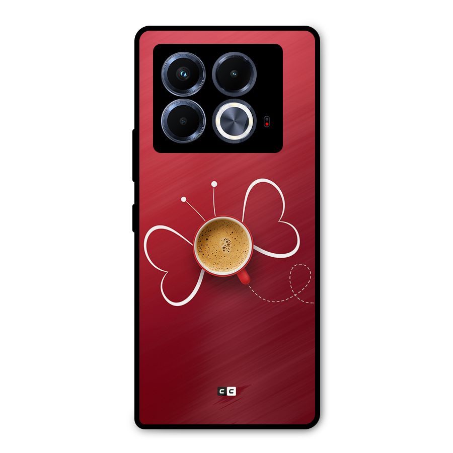 Flying Tea Metal Back Case for Infinix Note 40 5G