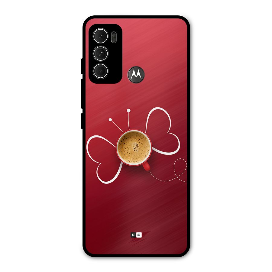 Flying Tea Metal Back Case for Moto G60