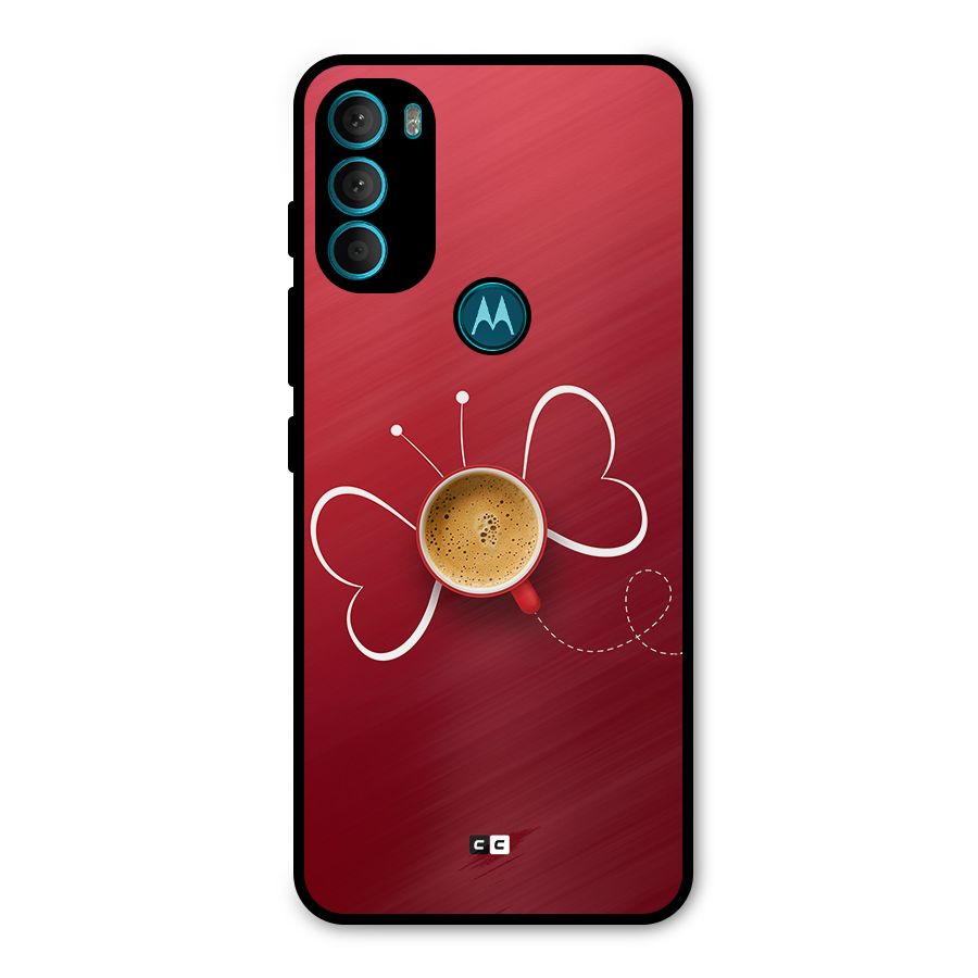 Flying Tea Metal Back Case for Moto G71 5G