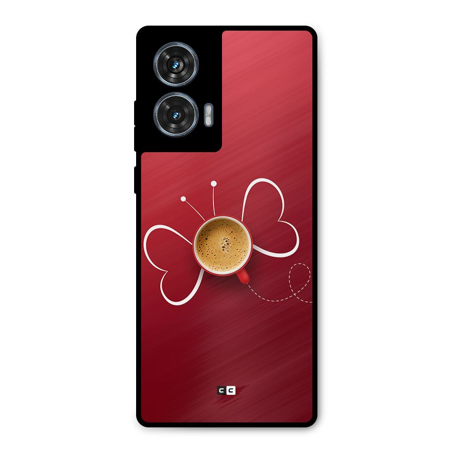 Flying Tea Metal Back Case for Motorola Edge 50 Fusion