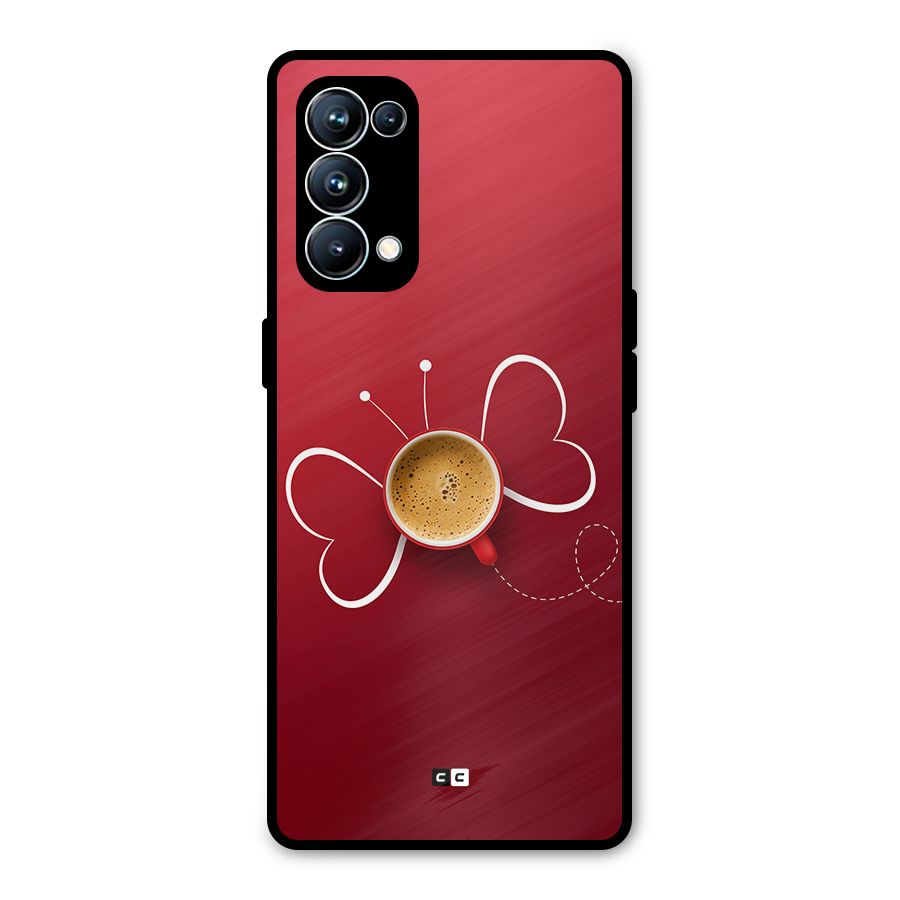 Flying Tea Metal Back Case for Oppo Reno5 Pro 5G