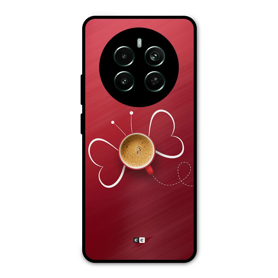 Flying Tea Metal Back Case for Realme 12 Pro Plus