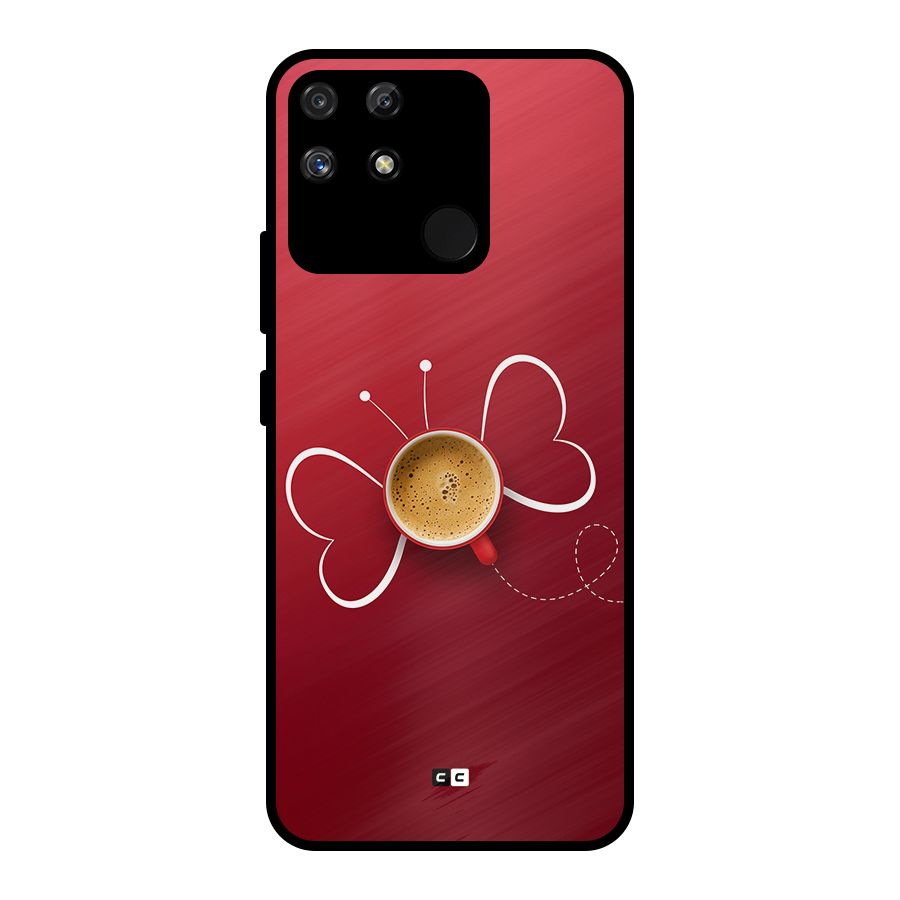 Flying Tea Metal Back Case for Realme Narzo 50A