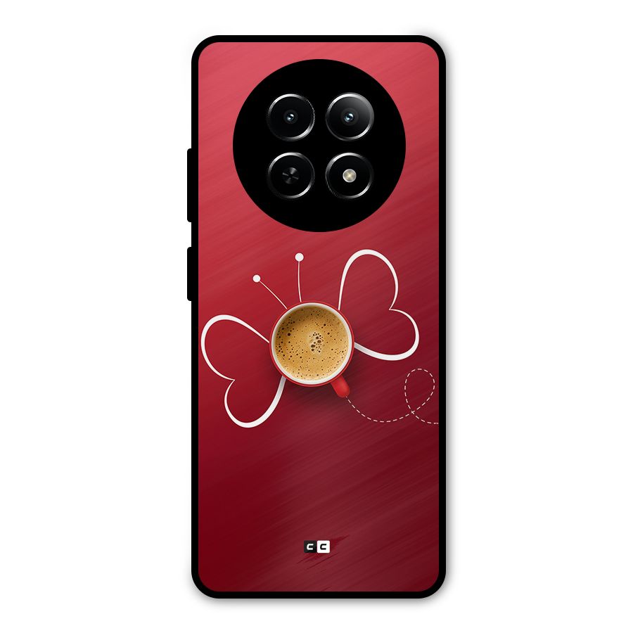 Flying Tea Metal Back Case for Realme Narzo 70x 5G