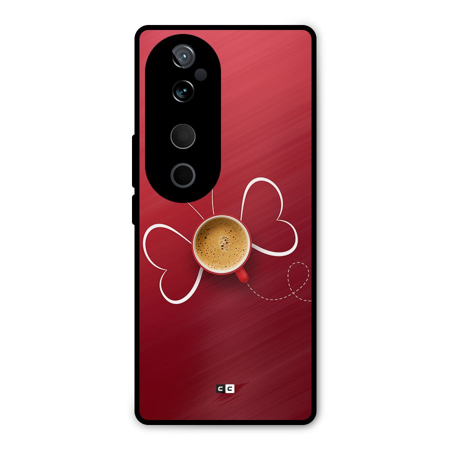 Flying Tea Metal Back Case for Vivo T3 Ultra