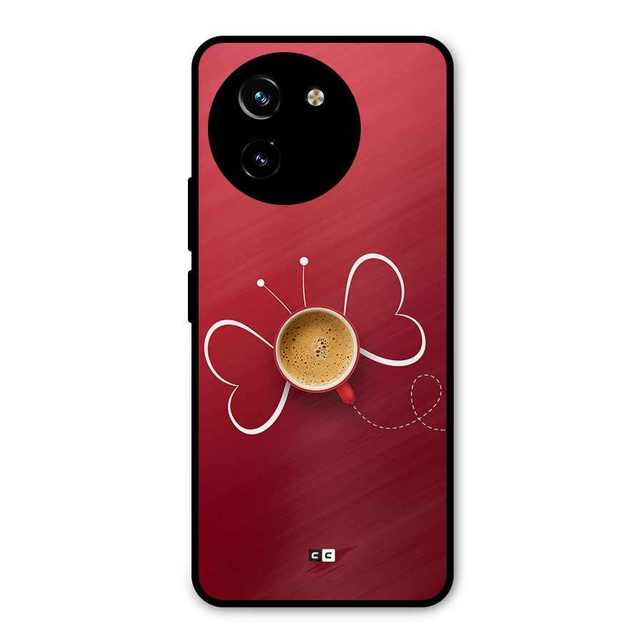 Flying Tea Metal Back Case for Vivo T3x