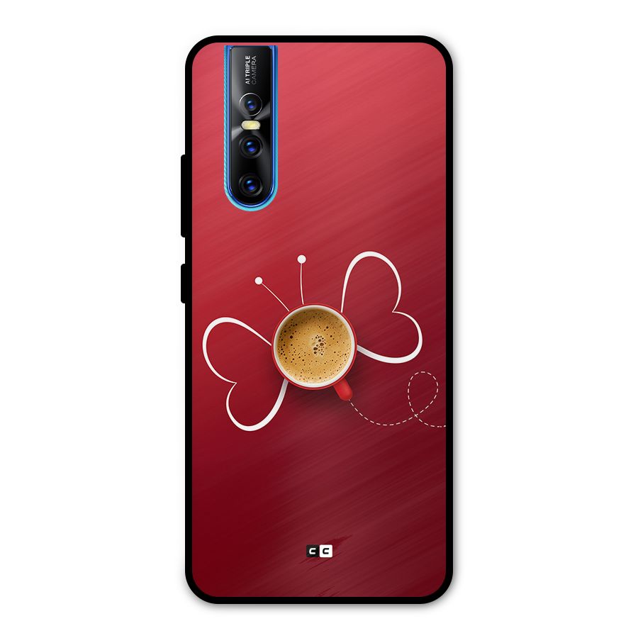 Flying Tea Metal Back Case for Vivo V15 Pro