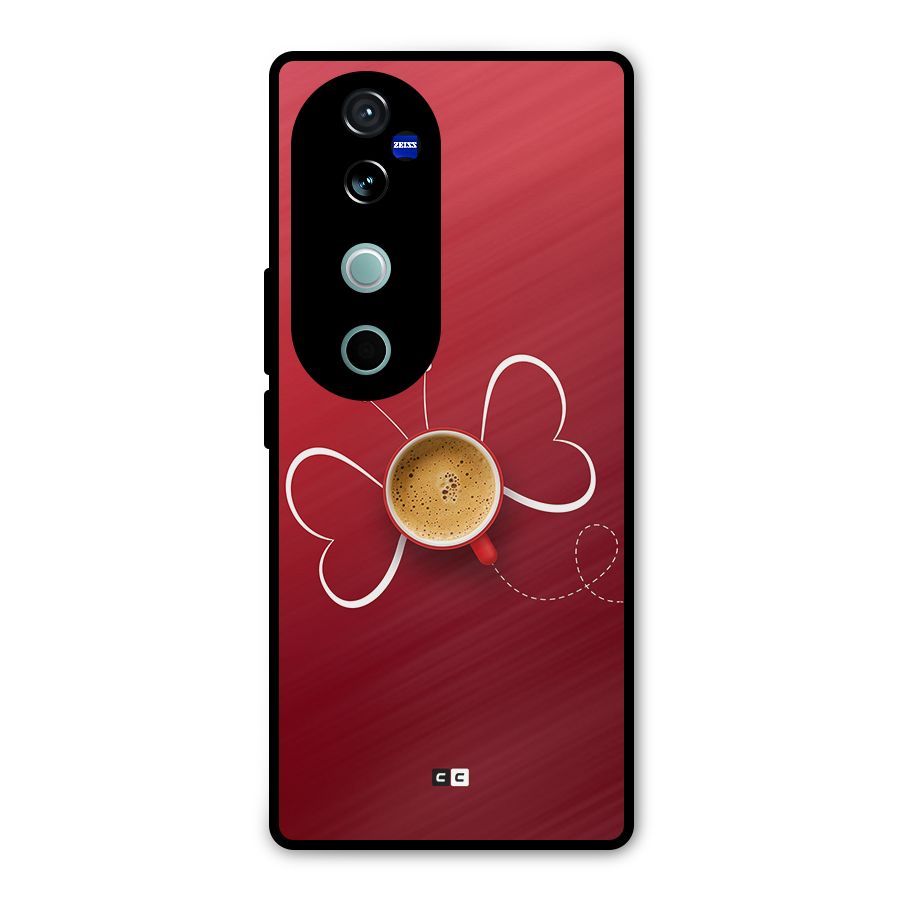 Flying Tea Metal Back Case for Vivo V40