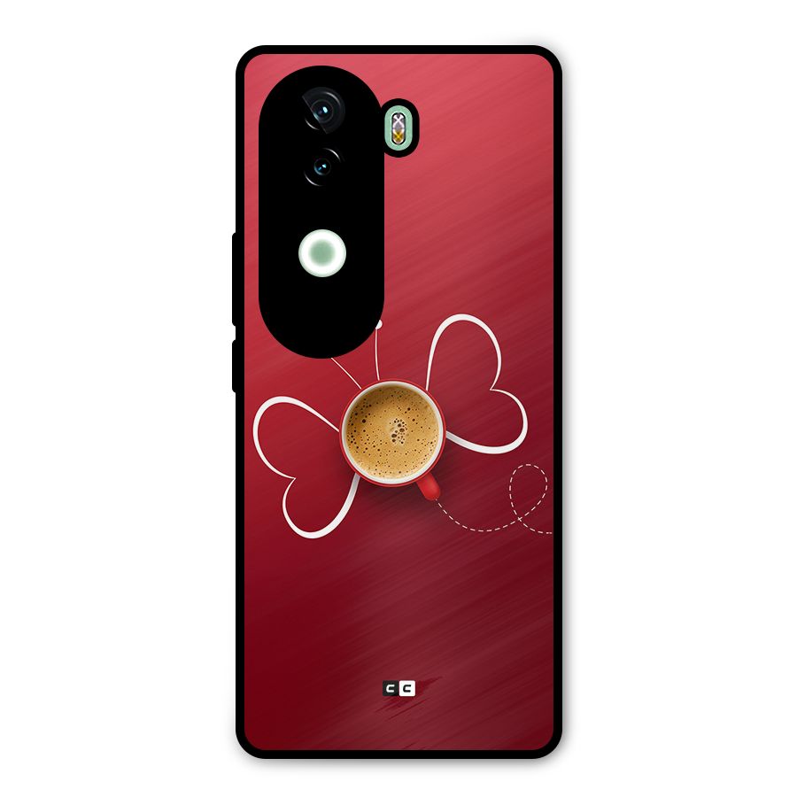 Flying Tea Metal Back Case for Vivo V40e