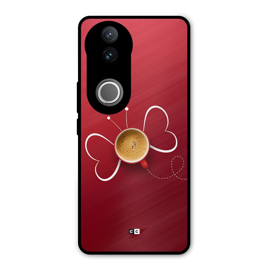 Flying Tea Metal Back Case for Vivo V50e