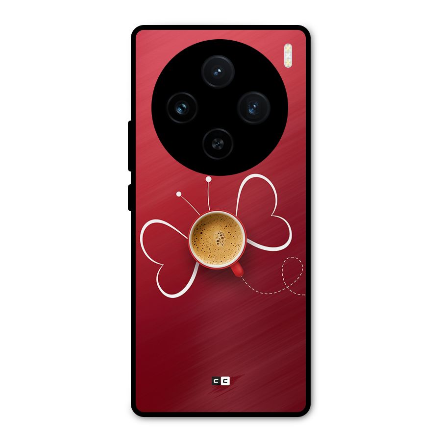 Flying Tea Metal Back Case for Vivo X100